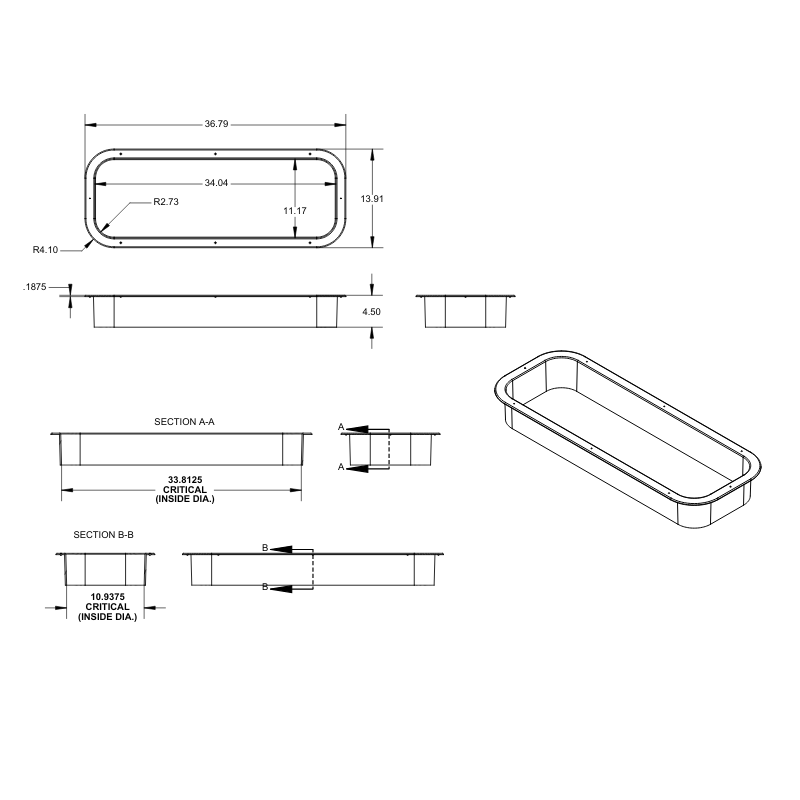 Ram Promaster 3310 Awning Window Trim Ring
