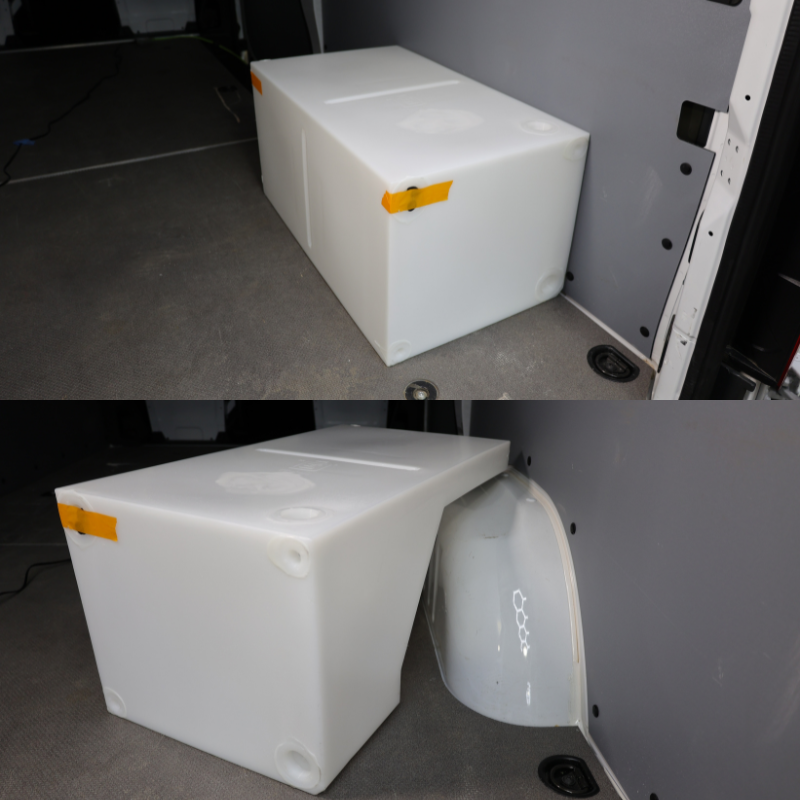 NW Conversions 22 Gallon Wheel Well Water Tank - Right (SP-R-22)