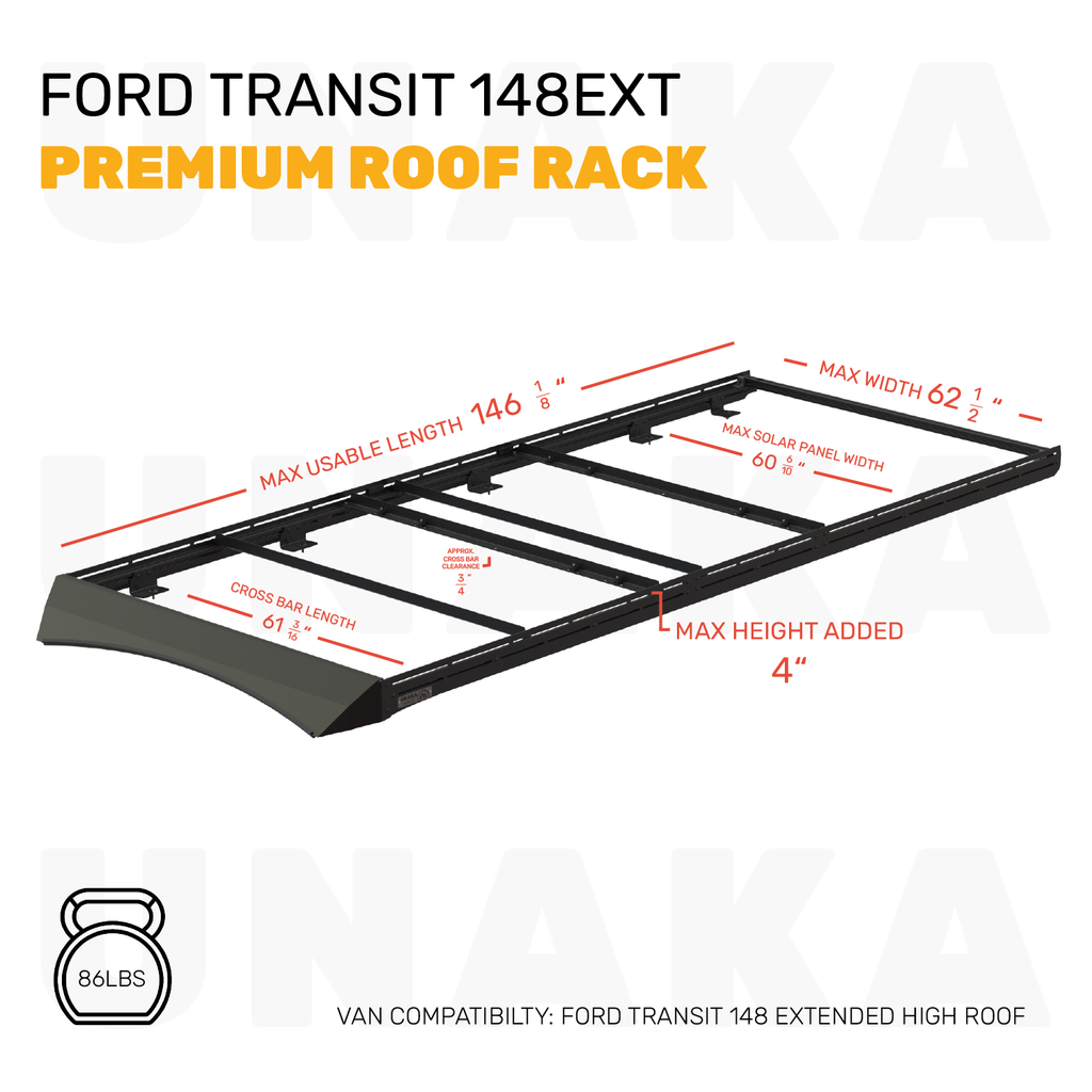 Ford Transit Roof Rack - Premium - 148" EXT High Roof