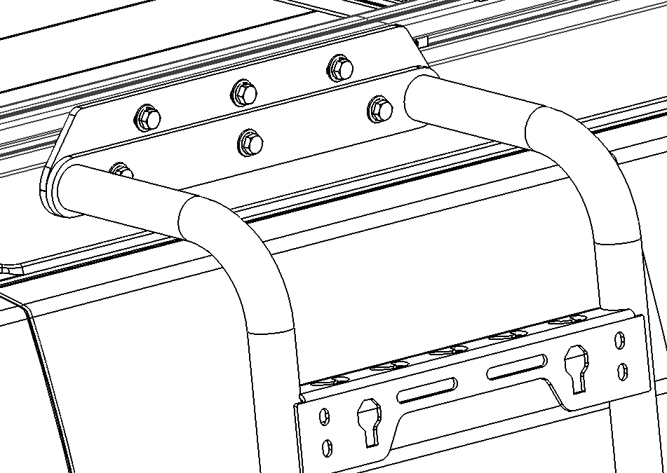 Transit Standard Roof Rack Ladder Adapter Plate Kit